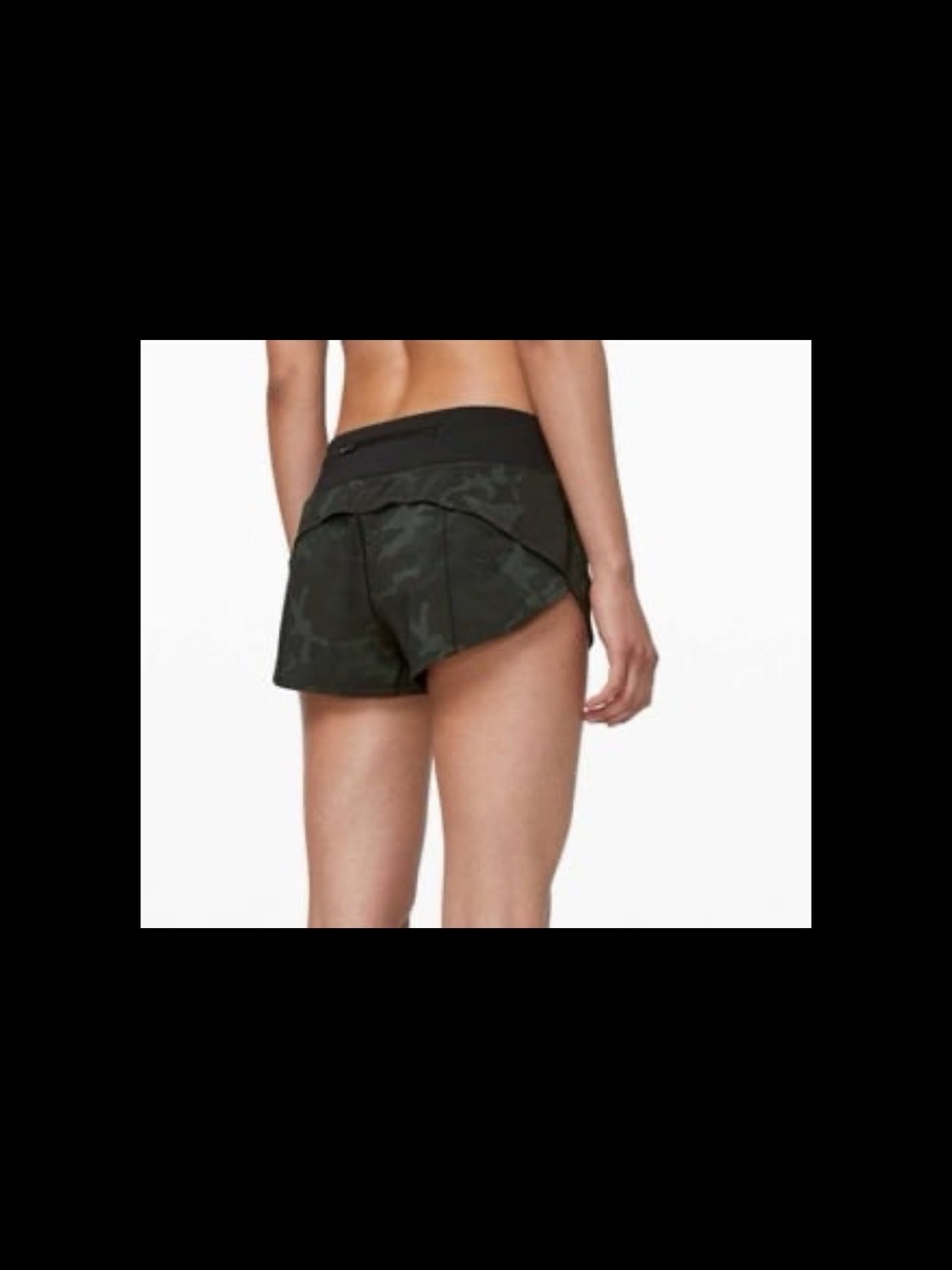 Lululemon Speed Up Short *2.5" Incognito Camo Multi Gator Green / Black Sz 10